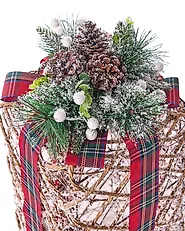 Weihnachtsdekoration 3er Set LED KAUSALA 65/55/45 cm Weihnachtsgeschenke Braun_1179618