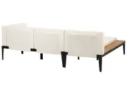 Garten Ecksofa mit Tisch 3-Sitzer BRACCIANO zertifiziertes Akazienholz Hellbeige rechtsseitig_955419