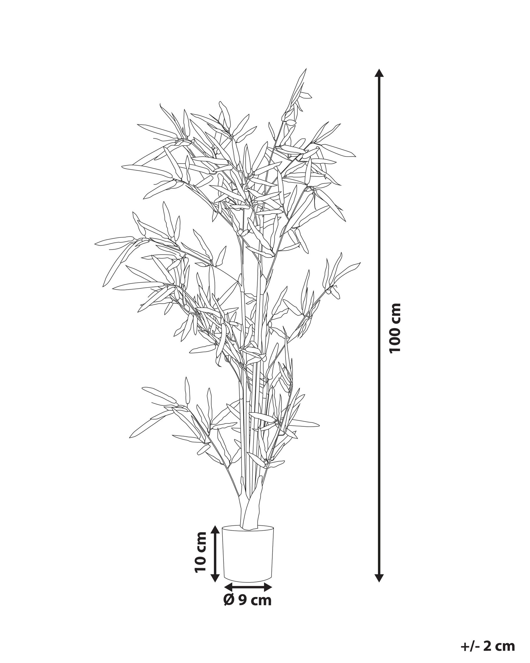 Kunstpflanze BAMBUSA VULGARIS 100 cm Grün_774435