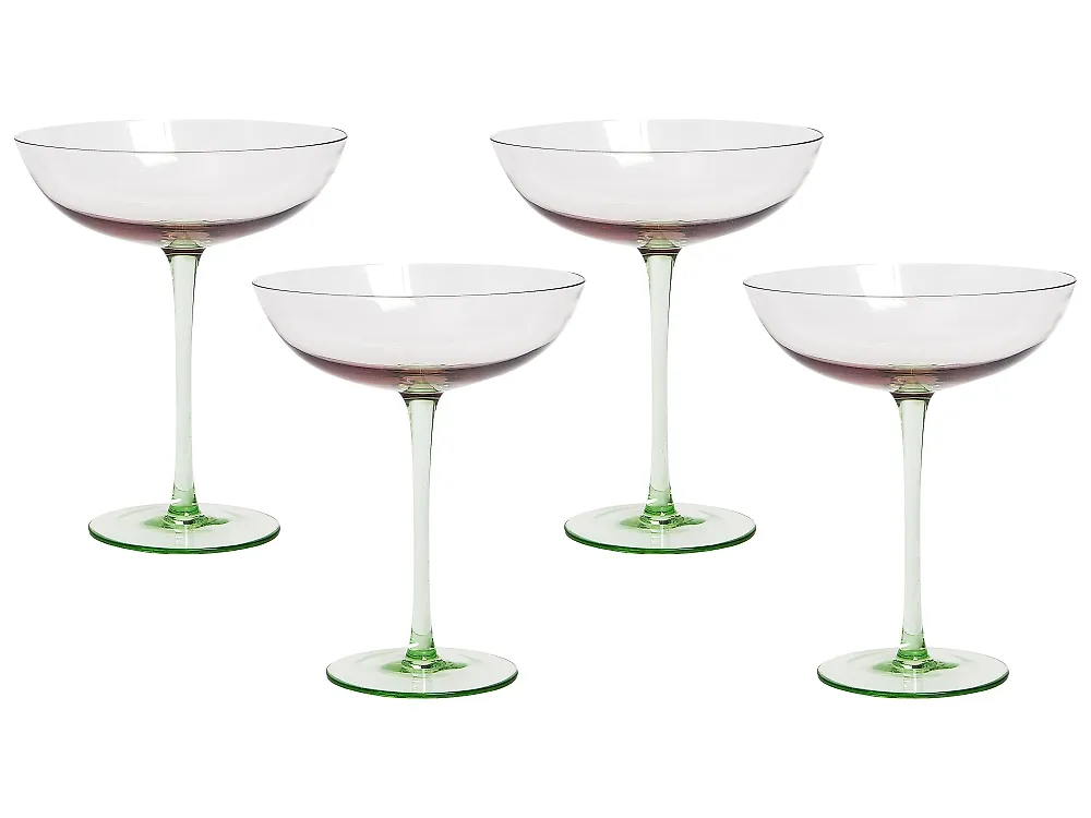 Martini Gläser 4er Set DIOPSIDE 250 ml Rosa