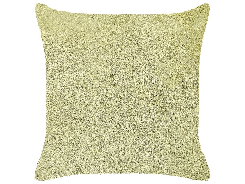 Ukrasni jastuk PILEA 45 x 45 cm Umjetni krzno svijetlo zelena bez uzorka