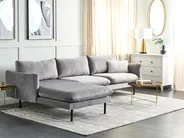 Corner Sofa 4 Seater VINTERBRO Velvet Grey Right Hand_900547