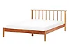 Bed Pine Wood BARRET 140 x 200 cm (EU Double) Brown