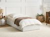 Bett mit Stauraum ohne Kopfteil DINAN Stoff Hellbeige 90 x 200 cm