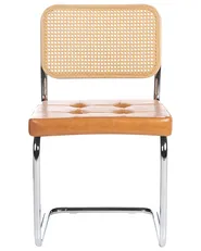 Esszimmerstuhl 2er Set ETHETE Kunstleder Goldbraun_951916
