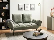 Schlafsofa 2-Sitzer BREKKE Stoff Hellgrün_1068046