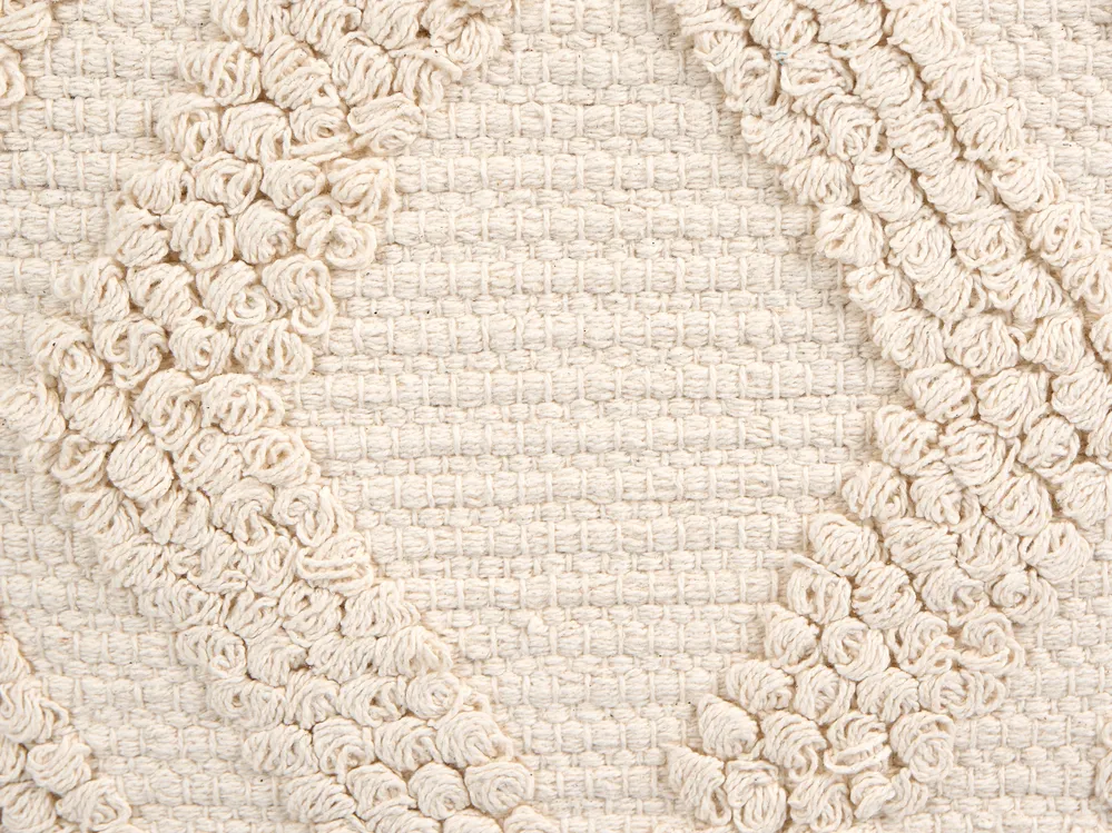 Dekokissen 2er Set CATALPA 45 x 45 cm Baumwolle Weiß Geometrisches Muster_843493