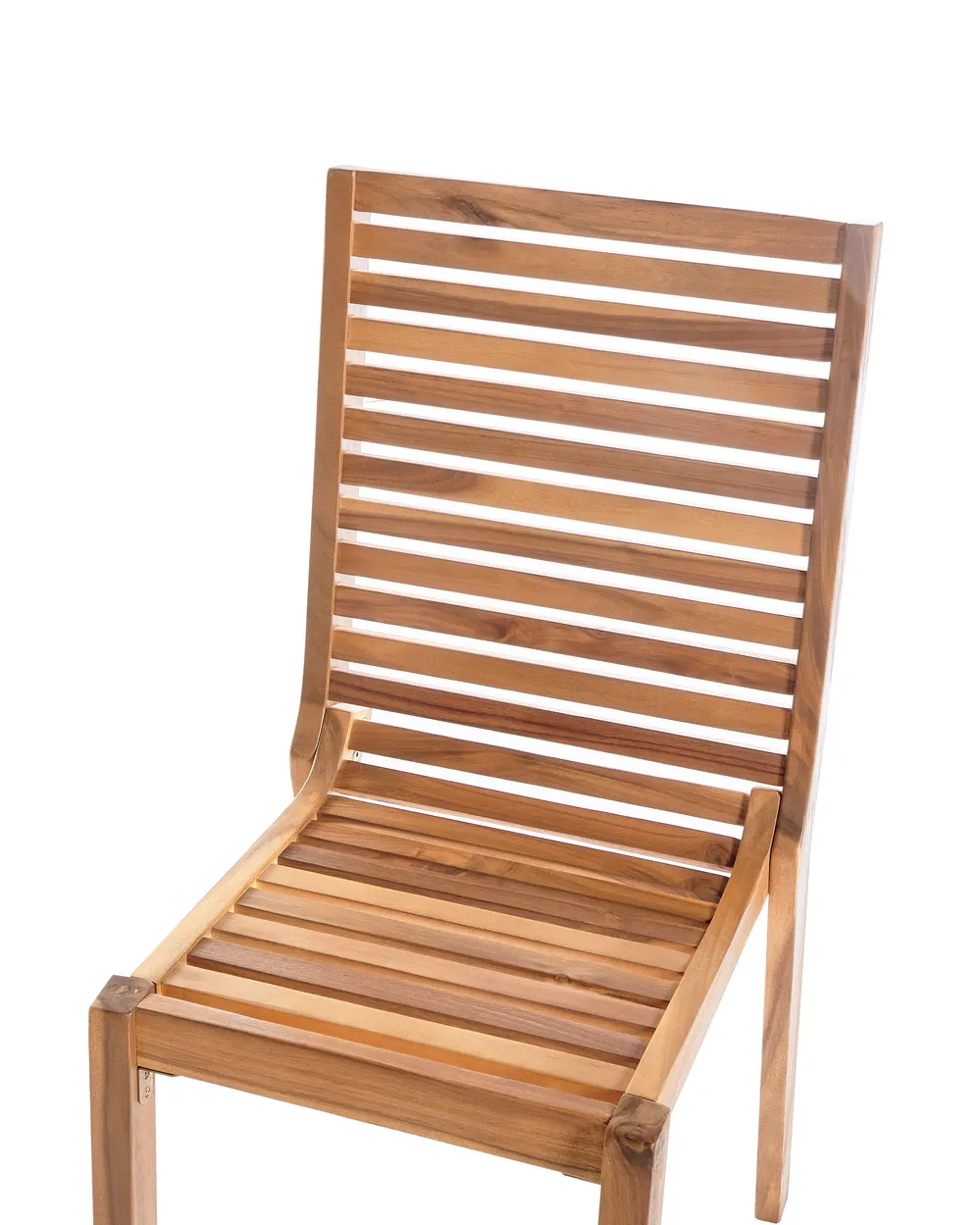 Gartenstuhl 4er Set OMBRIANO zertifiziertes Akazienholz Hellbraun_958732