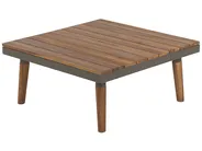 Garten Ecksofa mit Tisch 5-Sitzer CORATO Akazienholz Grau_719000