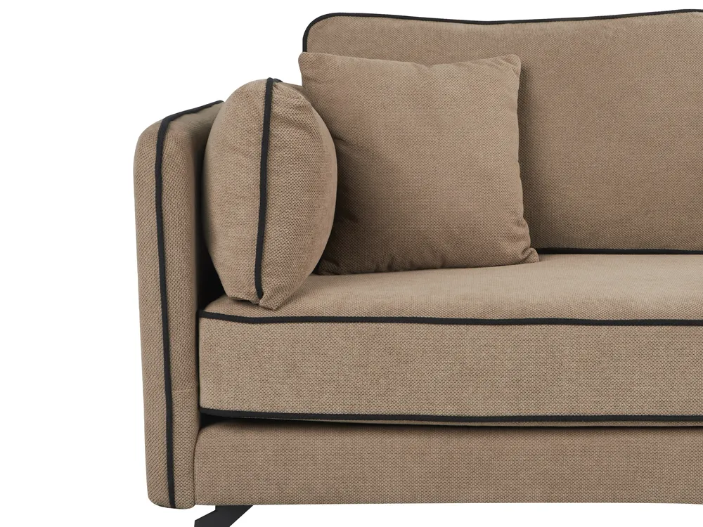 Ecksofa 3-Sitzer ALTAN Stoff Braun linksseitig_951191