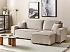 Eckschlafsofa ABACKA Cord Beige linksseitig