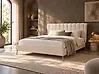 Bett mit Lattenrost Samtstoff MIRIBEL 180 x 200 cm Beige