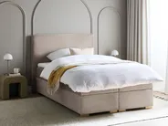 Boxspringbett mit Stauraum MAJOR Stoff Taupe 120 x 200 cm_1028104
