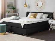 Boxspringbett Stoff ADMIRAL 140 x 200 cm Schwarz_728045