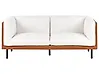 Sofa 2-Sitzer VORGOD Stoff Cremeweiß