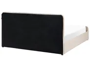 Bett mit Stauraum LUNAN Samtstoff Beige 180 x 200 cm_1051410