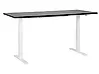 Schreibtisch elektrisch höhenverstellbar DESTINES 180 cm x 80 cm Schwarz / Weiß