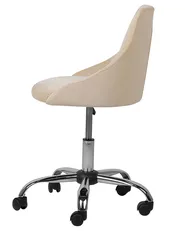 Schreibtischstuhl PARRISH Samtstoff Beige_732464