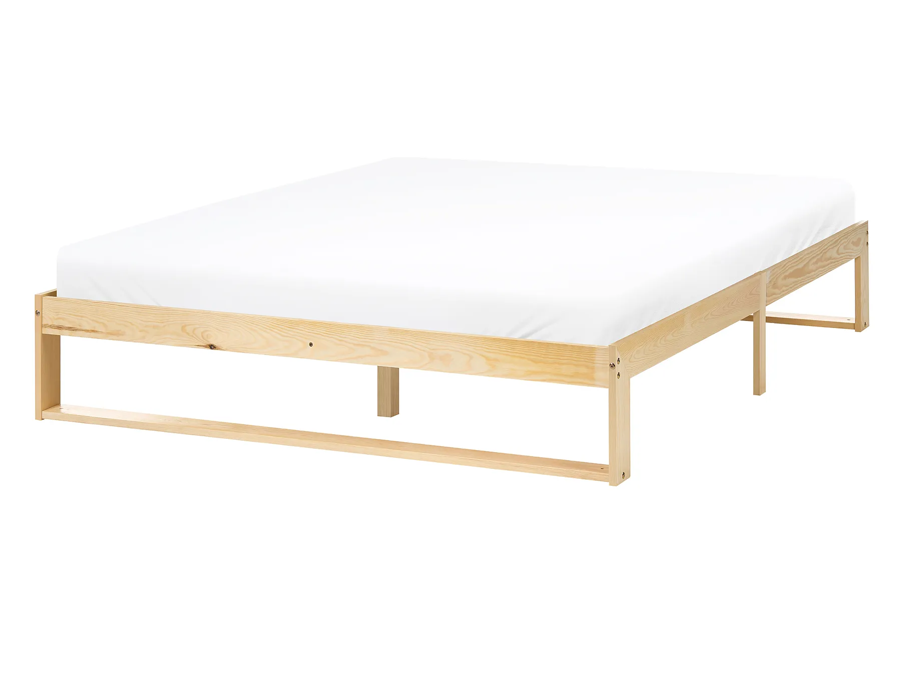 Bed without Headboard Pine Wood TALAIRAN 140 x 200 cm (EU Double) Light Brown_1131347