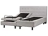 Bett verstellbar Stoff DUKE 180 x 200 cm Hellgrau