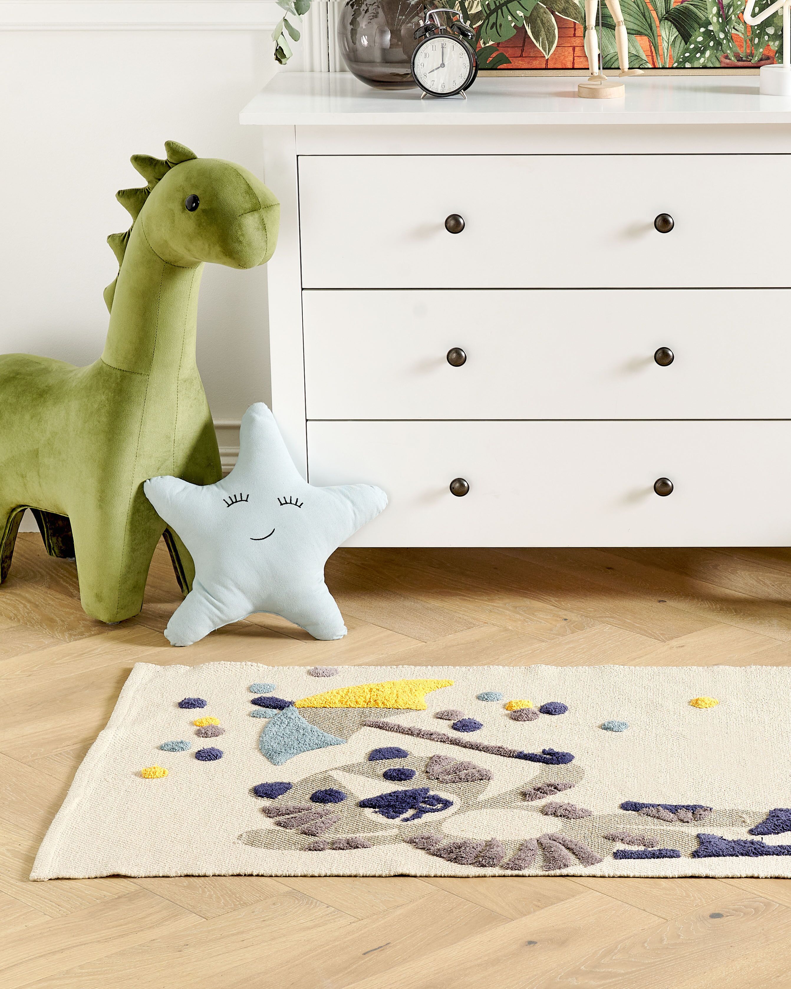 Kinderteppich SINGKIL Bunt 80 x 150 cm Baumwolle_1182560