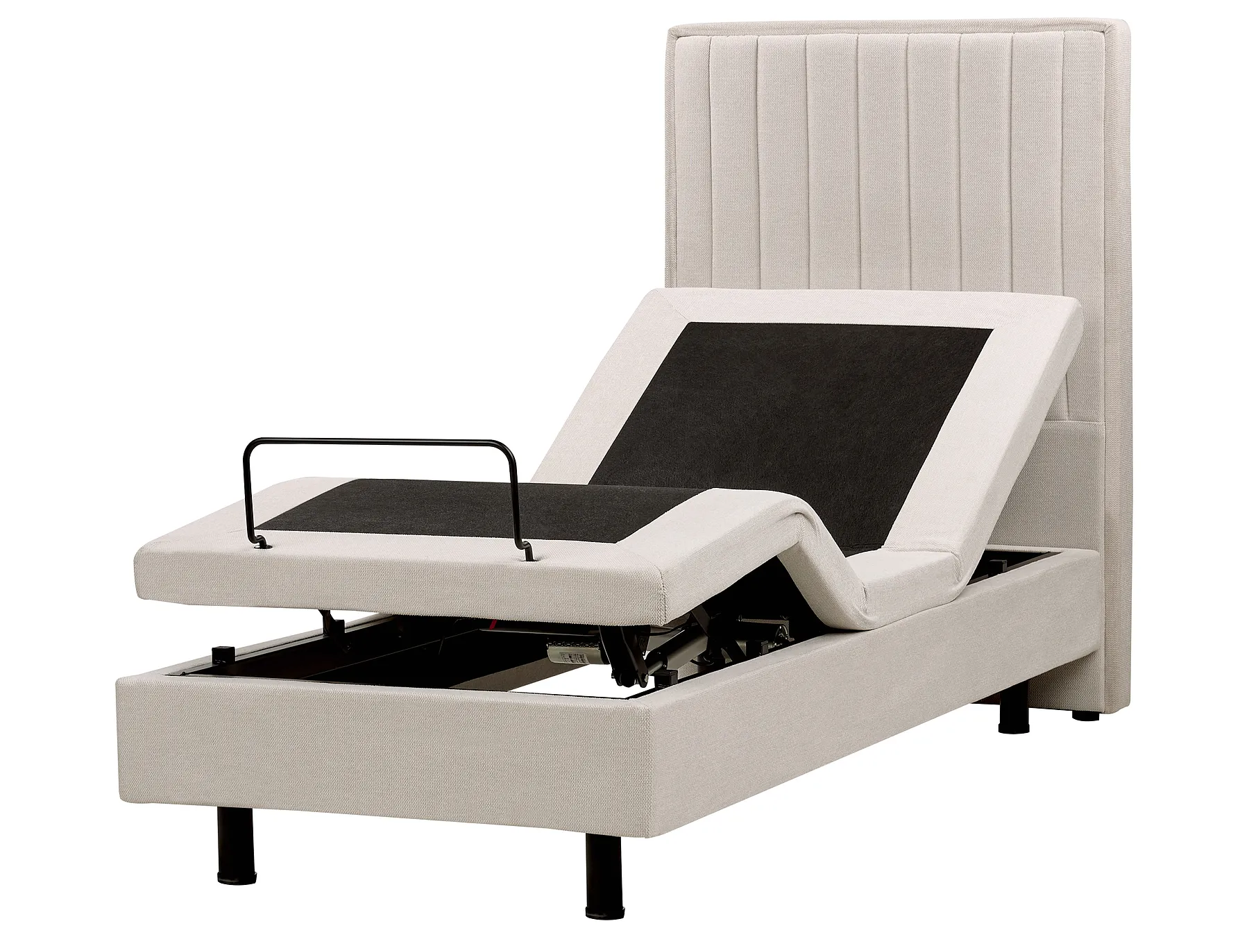 Adjustable Bed Fabric DUKE II 80 x 200 cm (EU Small Single) Light Beige_910498