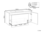 Wandmontierter Waschbeckenunterschrank mit Waschbecken TIETE Schwarz_1006116