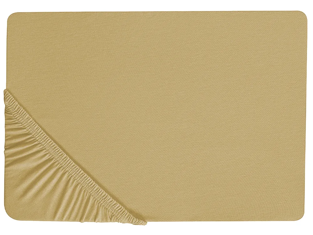 Spannbettlaken JANBU 90 x 200 cm Baumwolle Olivgrün