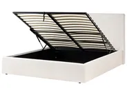 Bett mit Stauraum VION Bouclé Cremeweiß 160 x 200 cm_1042546