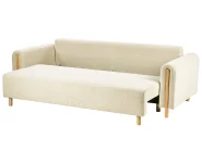 Schlafsofa 3-Sitzer KVAM mit Stauraum Bouclé Cremeweiß_1021859