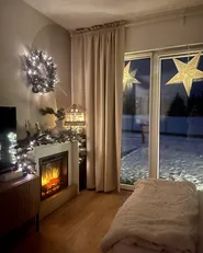 Wanddekoration 2er Set LED MOTTI 60 cm Stern Weiß_913603