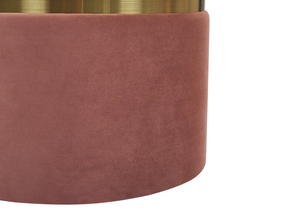 Pouf mit Stauraum 2er Set WICHITA Samtstoff Rosa_772467