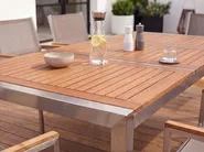 Garden Dining Set 8 Seater GROSSETO Eucalyptus Wood Brown/ Beige_1106719