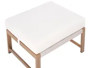 Lounge Set mit Tisch und Ottomane 5-Sitzer NOLA Metall Hellbeige_998411