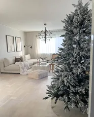 Artificial Snowy Christmas Tree BASSIE 210 cm White_850898