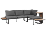 Hoekloungeset met tafel 4-zits PIENZA Lichtbruin/grijs linkszijdig_1003080