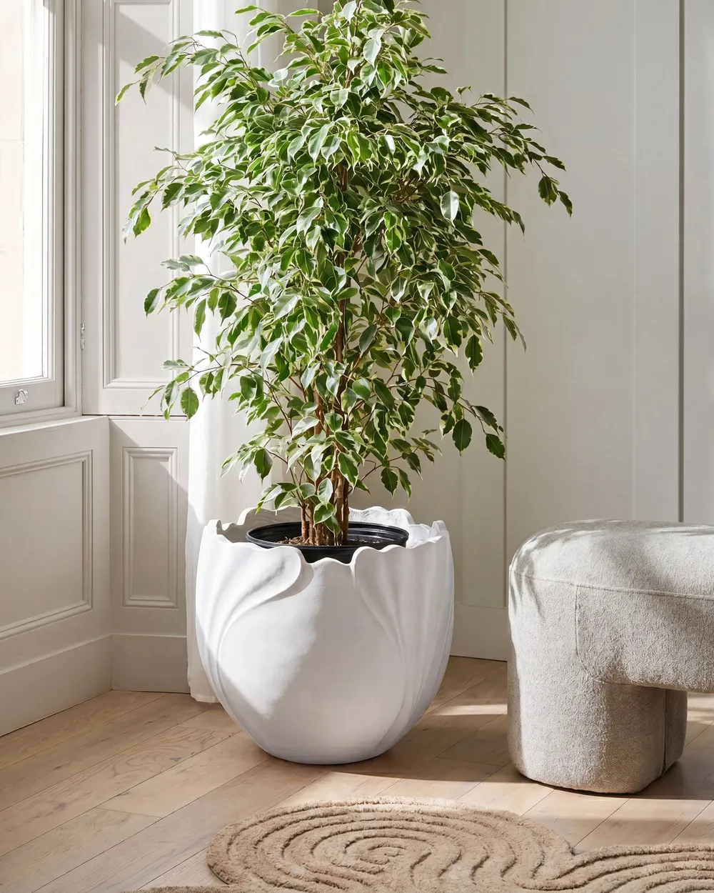 Blumenkübel ARPONE 44 cm Cremeweiß_1082398