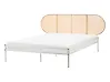 Bett mit Lattenrost Polyrattan BOULIN 140 x 200 cm Beige