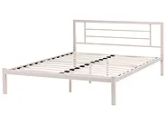 Bed Metal CUSSET 160 x 200 cm (EU King Size) Light Beige_1162084