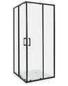 Duschkabine TELA 80 x 80 x 185 cm Schwarz