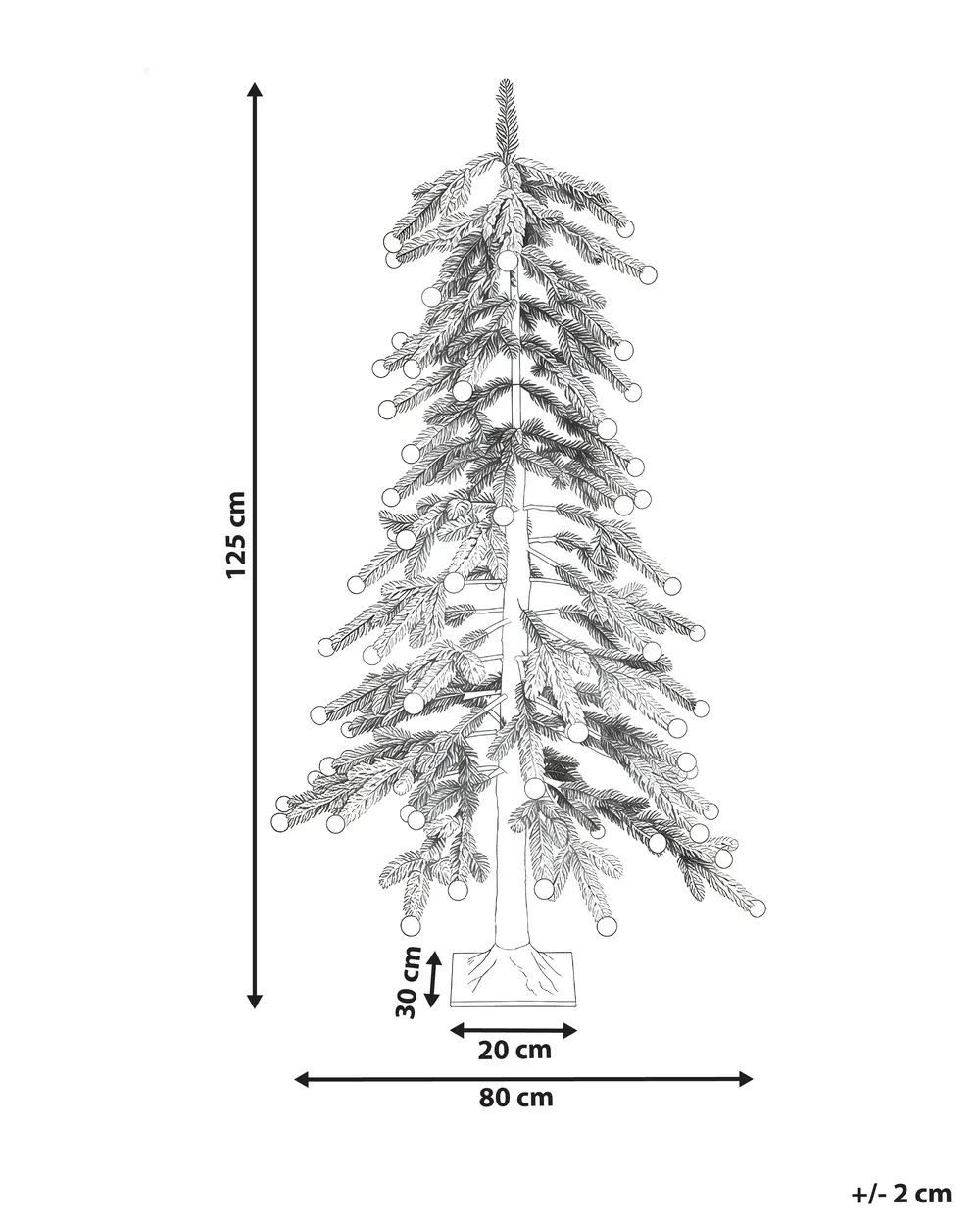 Outdoor Decoration LED HASSLAN 125 cm Christmas Tree White_1025832