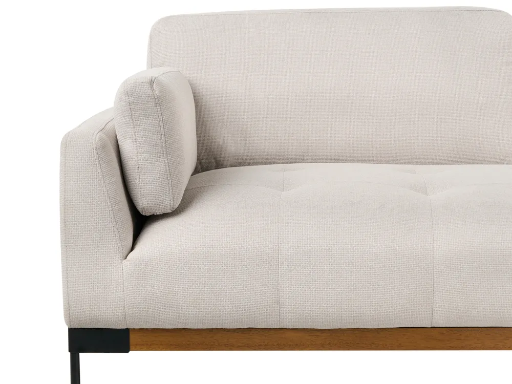 Sofa 3-Sitzer SKAVEN Stoff Cremeweiß_954649