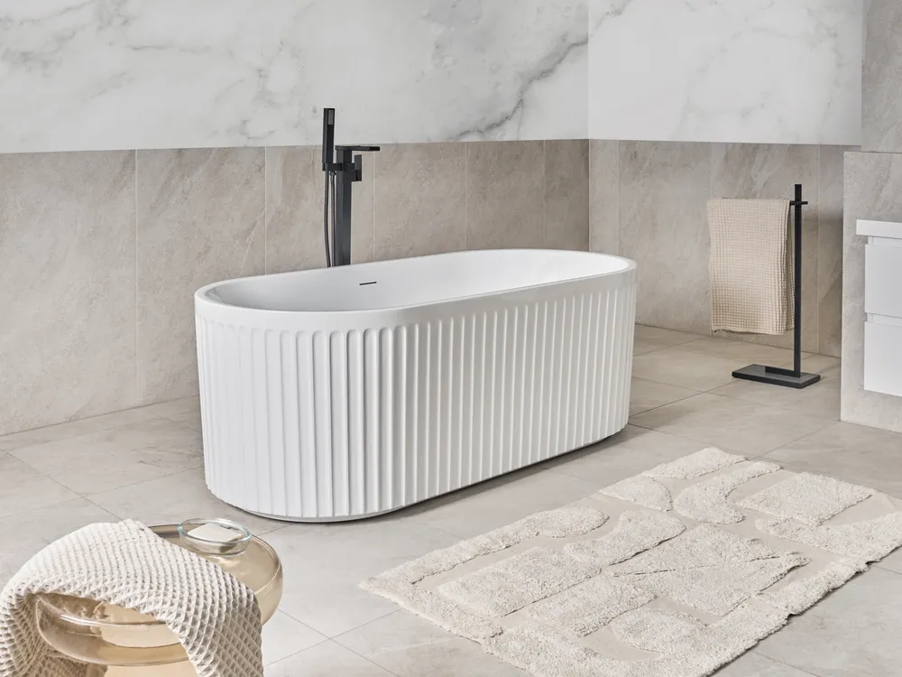 Freistehende Badewanne SERENA 170 x 80 cm Weiß_1014042