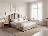 Bett mit Lattenrost Samtstoff VINCENNES 140 x 200 cm Taupe