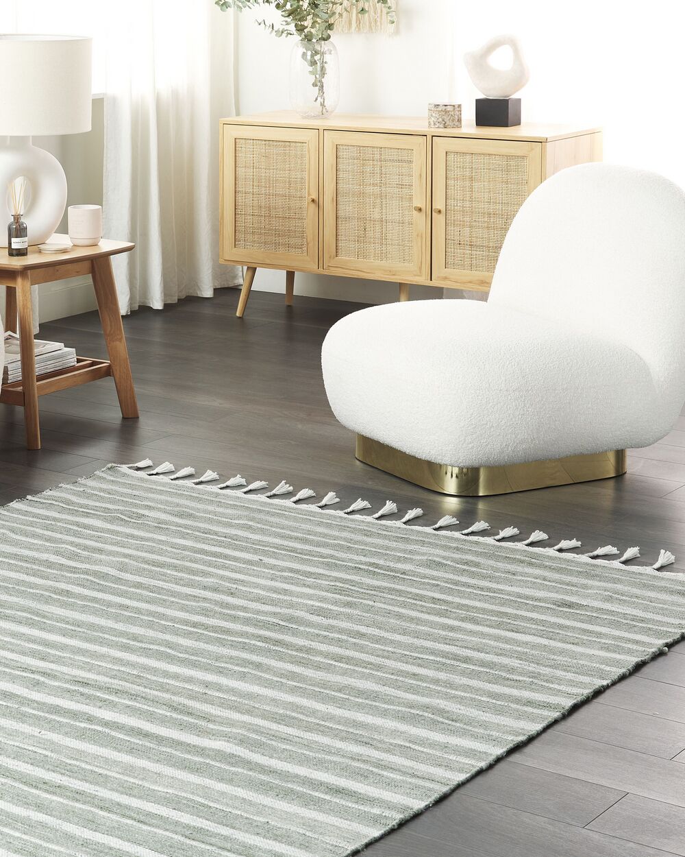 Rug BADEMLI Dark Green 140 x 200 cm