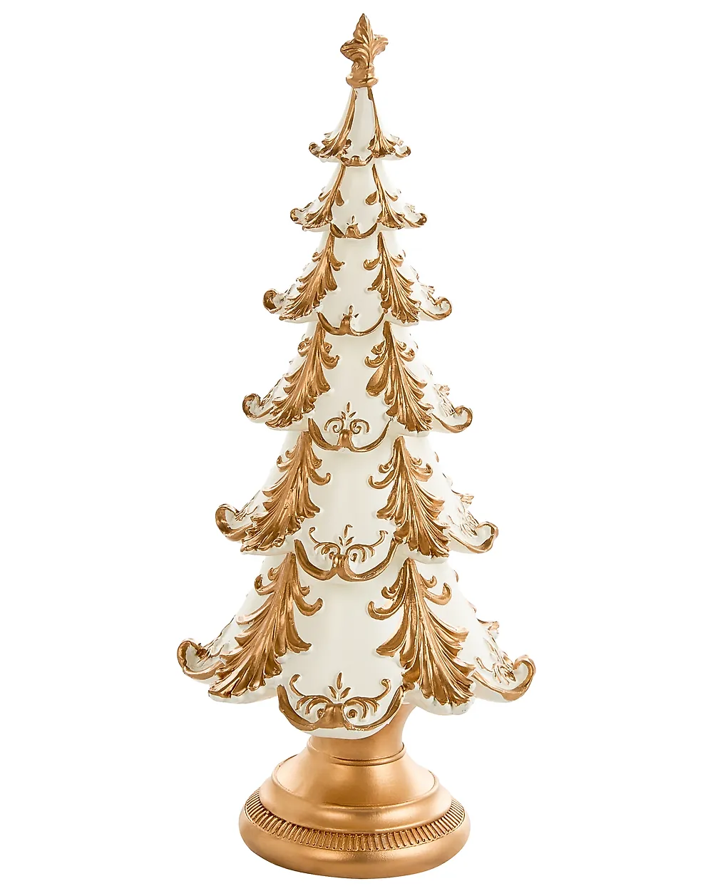 Set van 2 kerstdecoraties HEISKA 30/42 cm Kerstboom Goud_1175608