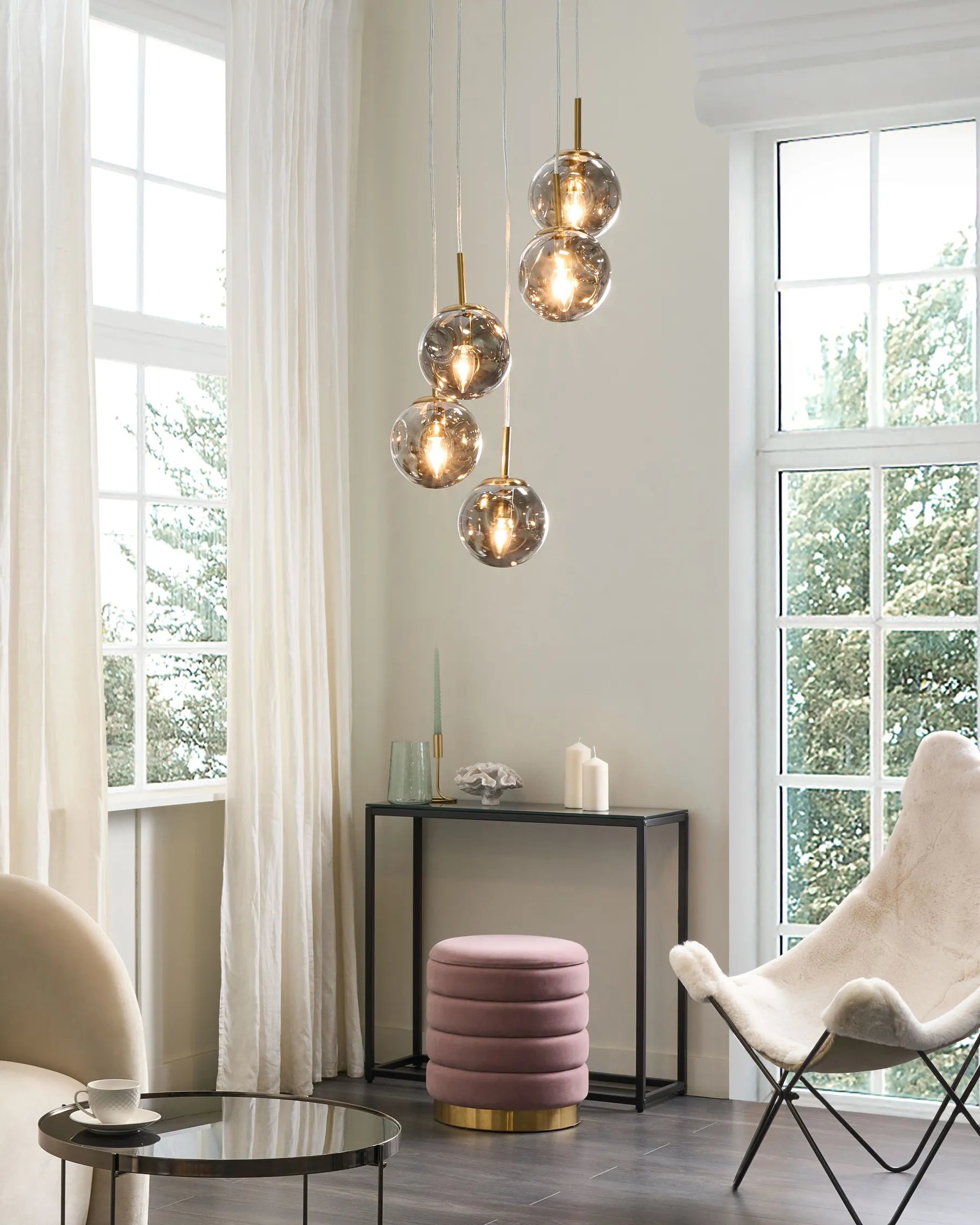Pendant Lamp RALFES Glass Brass_868611