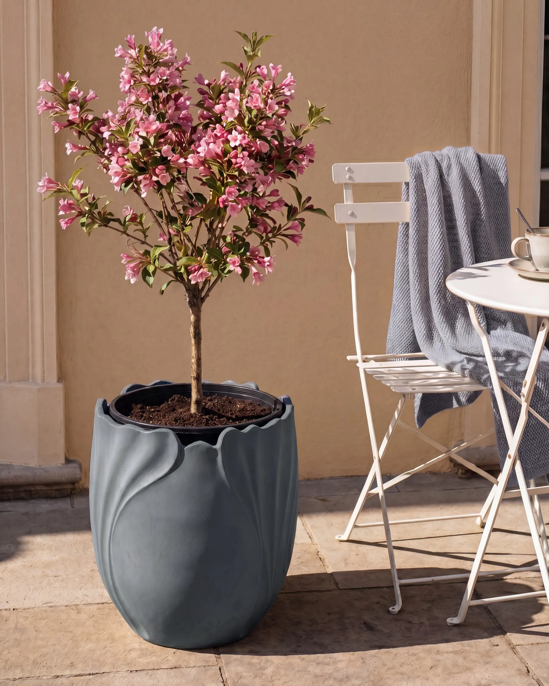 Blumenkübel ARPONE 44 cm Dunkelgrau_1082351