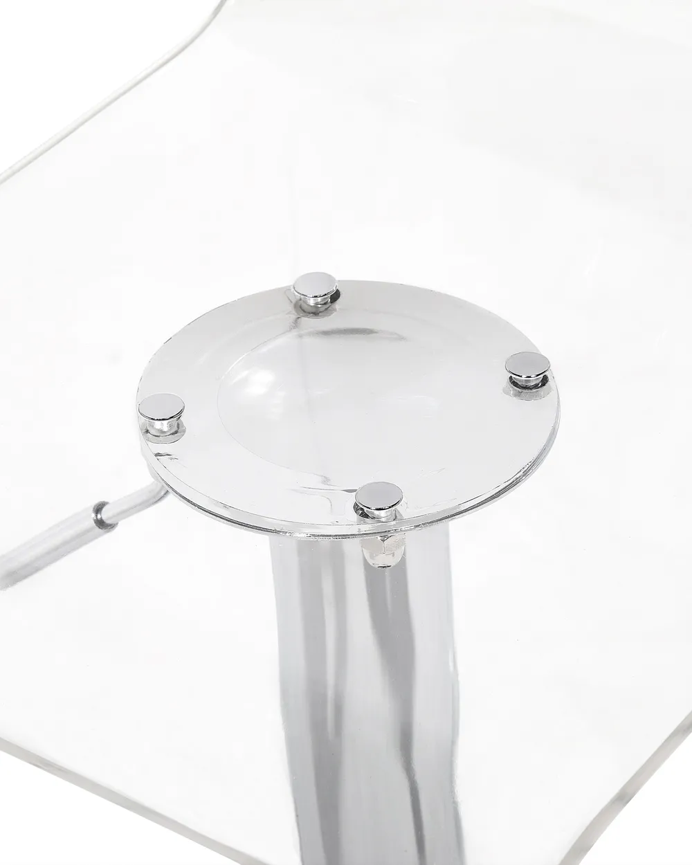 Set of 2 Bar Chairs MALTA Swivel Transparent_711592
