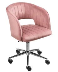 Schreibtischstuhl KATONAH Samtstoff Rosa_1016620
